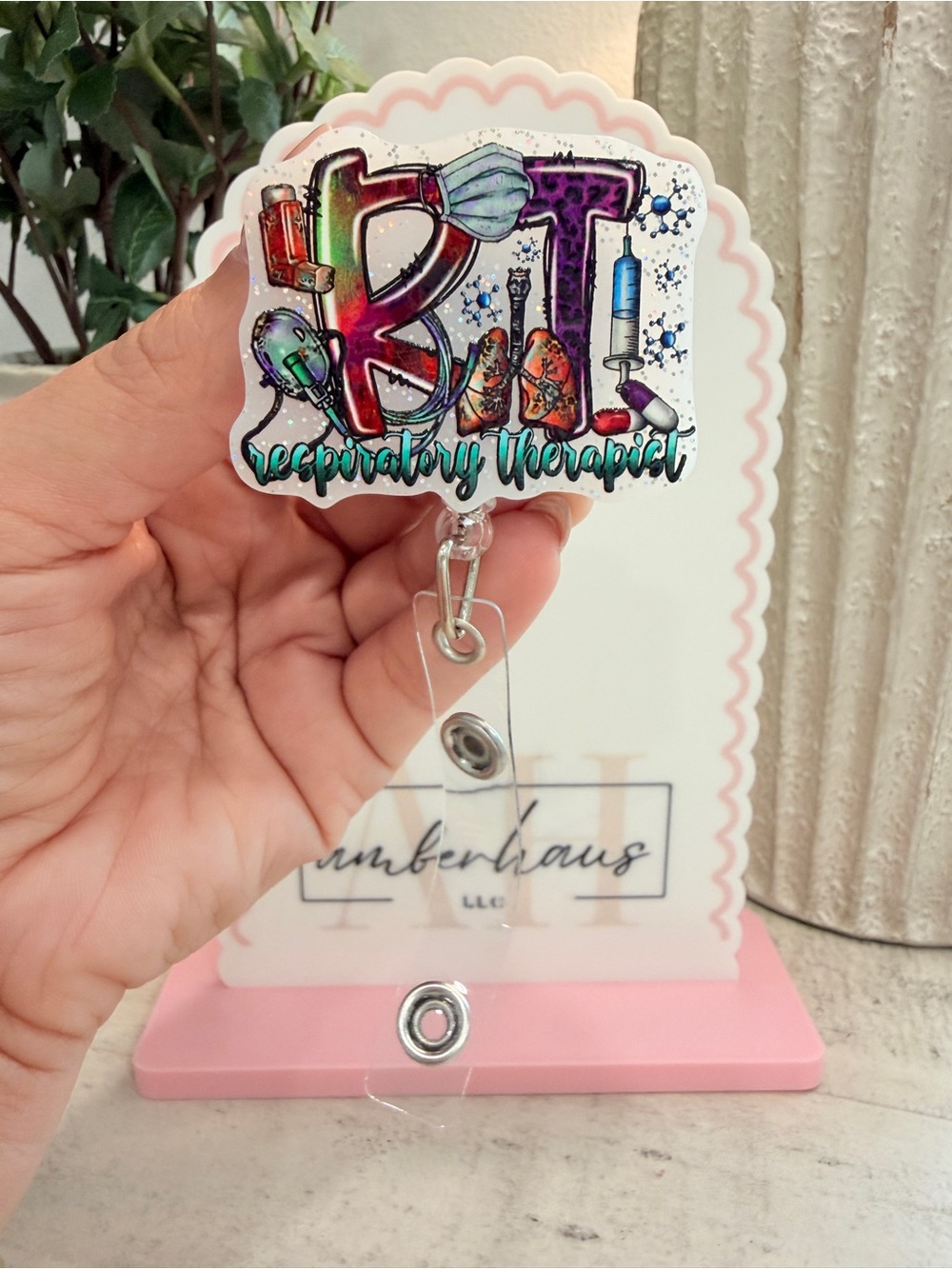 Respiratory Therapist Badge Reel — Multicolor